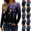 Camisas de manga larga para mujer con estampado lindo, camisetas gráficas, blusas casuales, tallas grandes, camisetas básicas