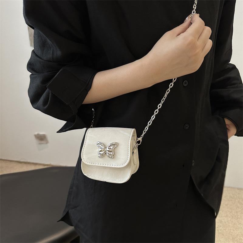 Simple Butterfly Cross-border Bag This Year's Popular Chain Small Bag for Women's Summer New One-shoulder Mini Lipstick Bag