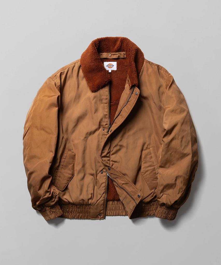 Dickies Nylon Shearling Bomber Jacket Camel