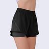 Women's Mesh Quick-Dry Two-Piece Shorts: Breathable, Loose-Fit for Summer Fitness, Running, Cycling, and Anti-Exposure