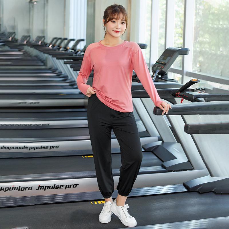 Women's Plus Size Yoga Set: Loose Fit Outdoor Sports & Fitness Wear for Spring/Autumn