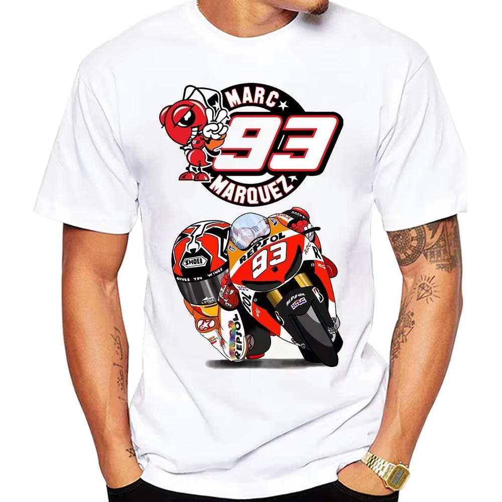 

2025 New Alex Marquez 73 GP 2025 Classic Riding T-Shirt Summer Men Short Sleeve Moto Sport Casual White Motorcycle Tee Moto XL