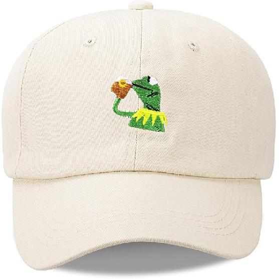 Регулируемая Бейсболка с вышивкой Кермита Лягушонка - Унисекс Классическая Шляпа Тракер для Отца One Size-Medium
