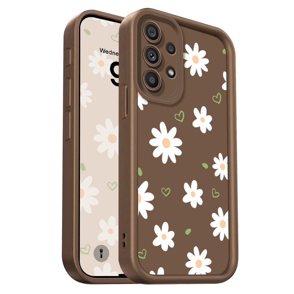Floating Daisies Phone Case For Samsung Galaxy A54 A34 A14 A73 A53 A33 A23 A13 A72 A52 A52S A32 A22 A71 4G 5G Staircase Soft Cov
