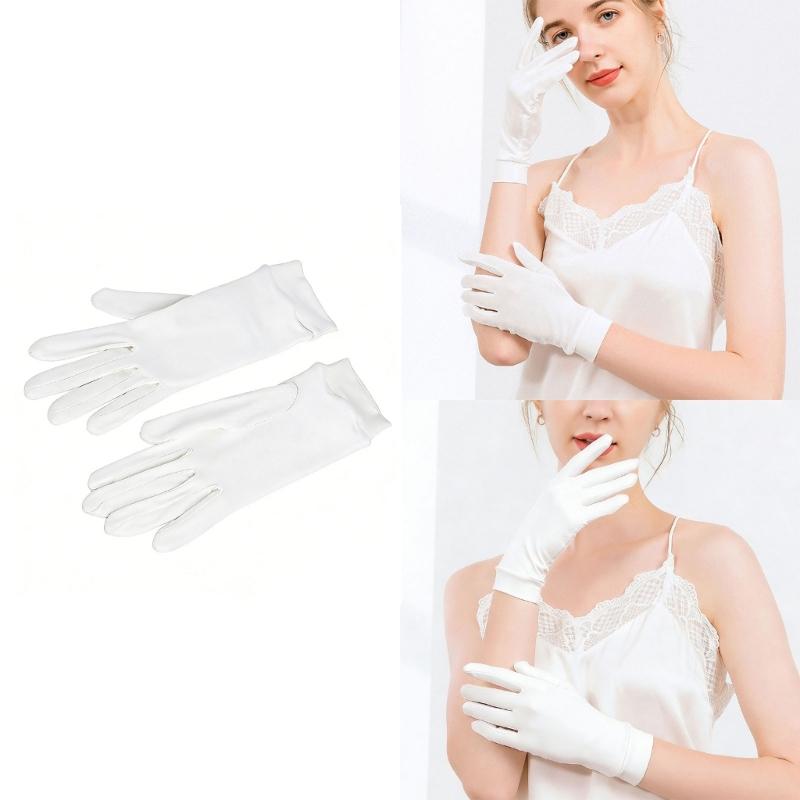 Luxurious Mulberries Silk Gloves For Women And Girl Soft Breathable Elegant Sleep Gloves for Daily Wear Fashion Accessory