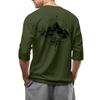 Herren-T-Shirt mit Rundhalsausschnitt, Dreiviertelärmeln, lässiges modisches Oberteil