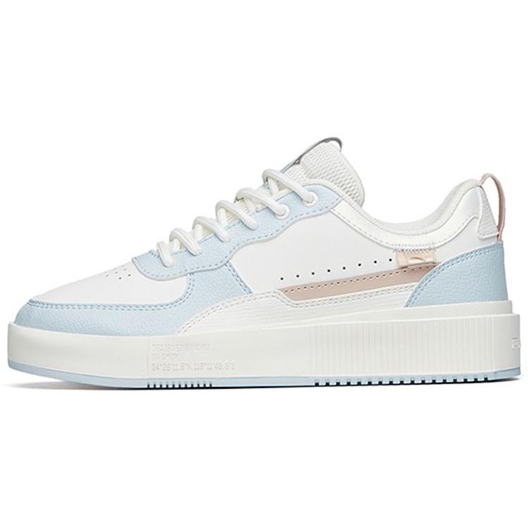 

Anta Life Collection Slip Resistant Abrasion Resistant Low top Skateboard Shoes Women s White Blue 922228012-4 38