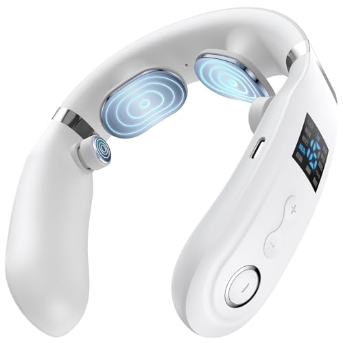 Liaolee 2025 New Design Neck Care Relaxer (Wide Effect of Heating, Vibration, EMS & TENS) with Japanese Voice Guidance, Lightweight, Refreshes Neck, R
