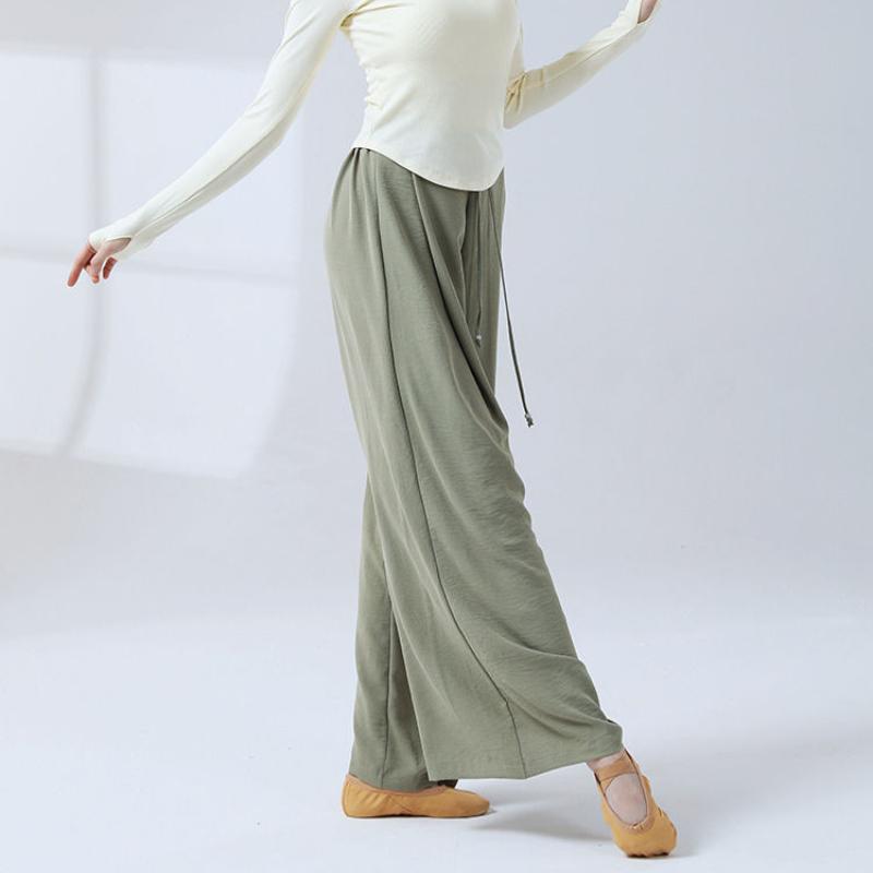 Women's Classical Loose Straight Wide-Leg Dance Pants | Daily Practice Flared Body Training Costume for Modern Dance