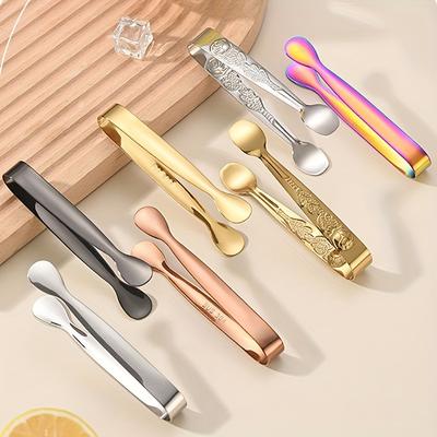 304 Stainless Steel Ice Tongs, Sugar Cube Tongs, Thickened 11cm, Burr-free Food Tongs, Towel Tongs, Ice Tongs, Ice Bucket Tongs