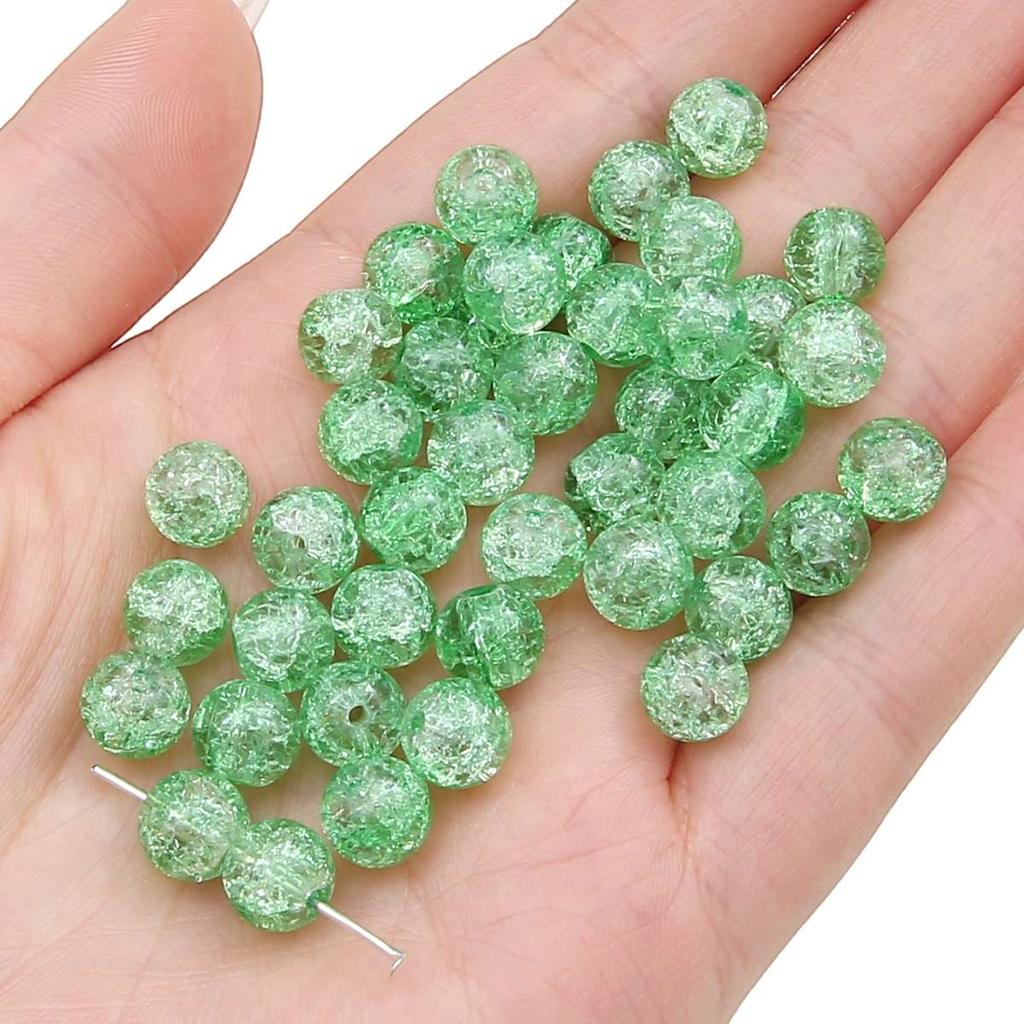 8-14mm Whtie and Random Mixed Crackle Acrylic Beads Spacer Ball Beads for DIY Bracelet Fashion
