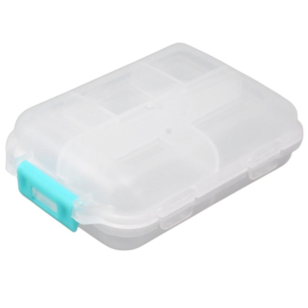 Storage Container PP Medicine Box 10 Compartments Buckle Lock Medicine Case Portable Compact Medicine Container Travel Use белый