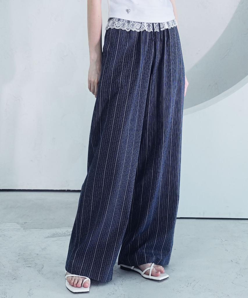 VIVACIOUS Boheme Striped Pants Navy