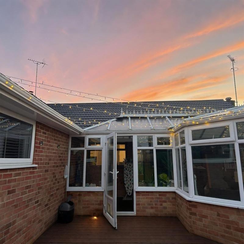 Neue LED Rentier Weihnachtsbaum Schneeflocke Stern Lichterkette für festliche Dekoration, Weihnachtsdekoration für Innen und bunte Lichter