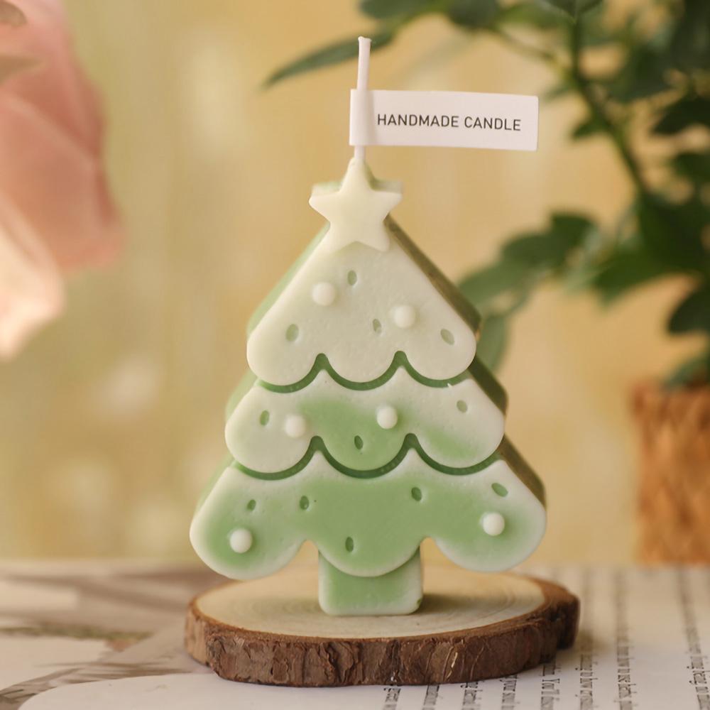 Christmas Tree Scented Candle Christmas Birthday Party Souvenir Aromatherapy Candle Home Decor Room Decor Table Decor 8.2x6.7cm