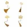 Leaf Vein Metal Bookmark Tassels Book Clip Cute Hollowed Out Bookmark  Student Stationery