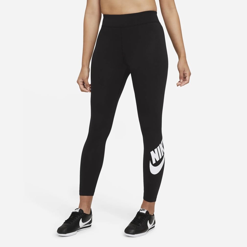 Nike NSW Essential Futura Tights HW CZ8529 Size M Women's Black/White,