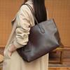 Burminsa Cowhide Genuine Leather Soft Large Tote Shoulder Bags For Women 2026 Luxury Designer Big Shopping Work Ladies Handbags