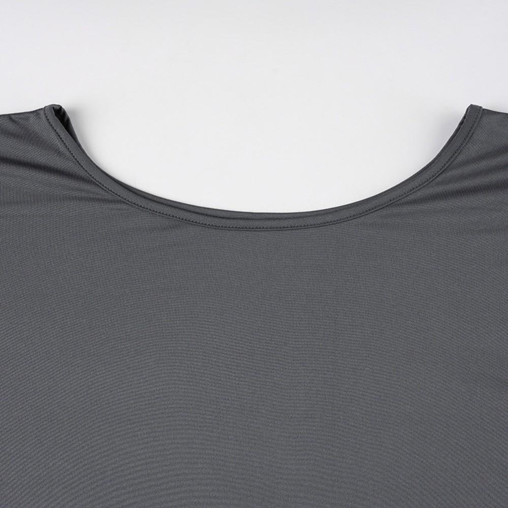 Long Sleeve Bodycon Dress Slim Fit Batwing Sleeve Dress Stretchy Off Shoulder Dress  Spicy Girl