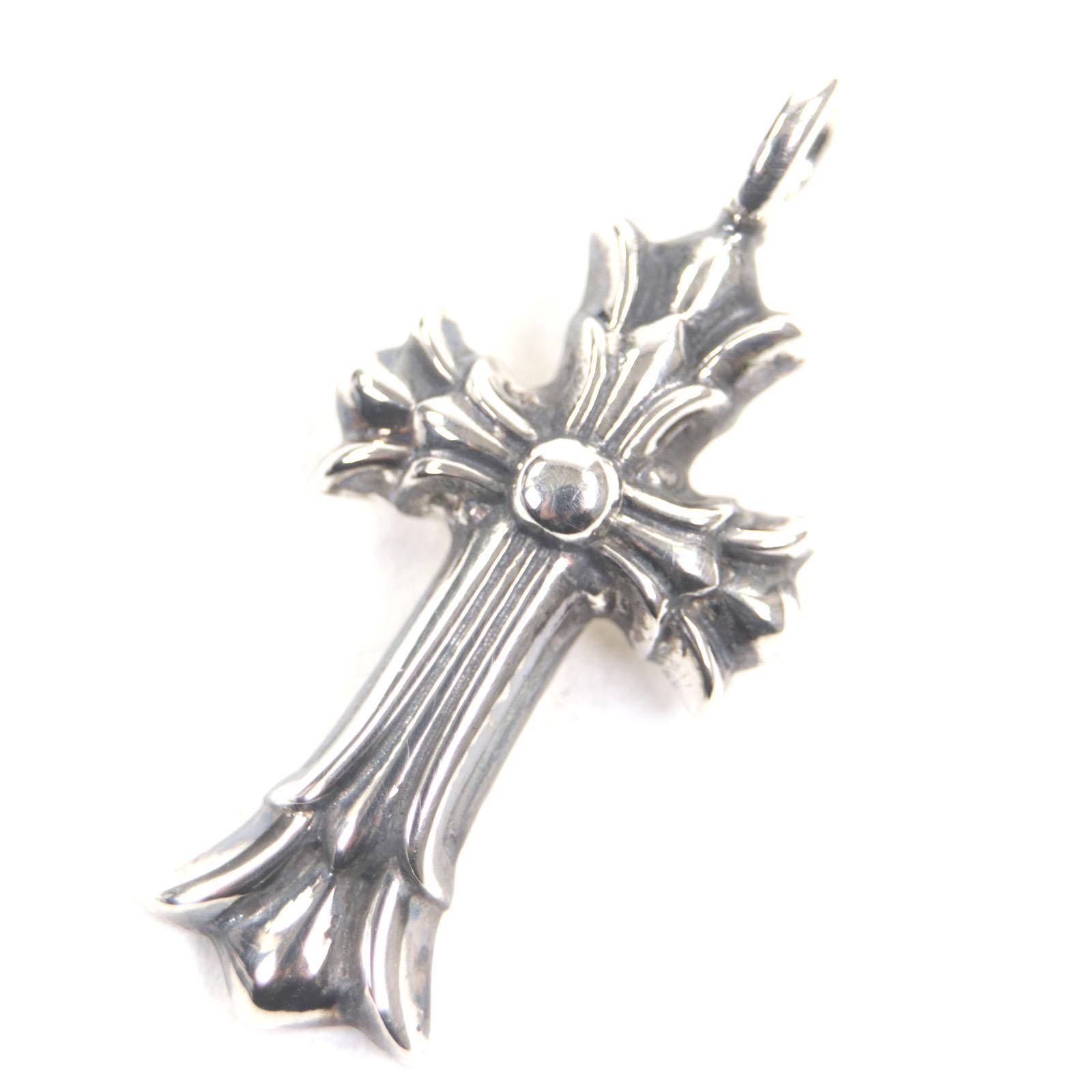 

Відмінний підвіс CHROME HEARTS DBL CH CRS Подвійний Шарм Хрест CH Срібло 925 Вживаний