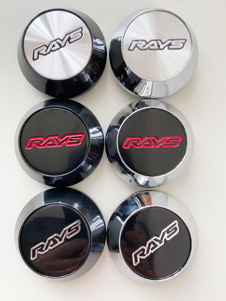 4PCS/Lot 65MM Car-Wheel-Center-Hub-Caps-for RAYS-VOLK Emblem Logo