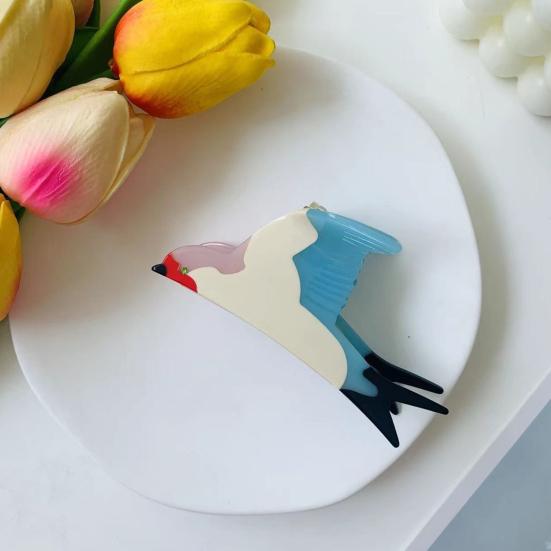 Women Hair Claw Pigeon Wing Design Back Head Hair Clip Lightweight Comfortable Anti-slip Teeth Hair Styling Clip