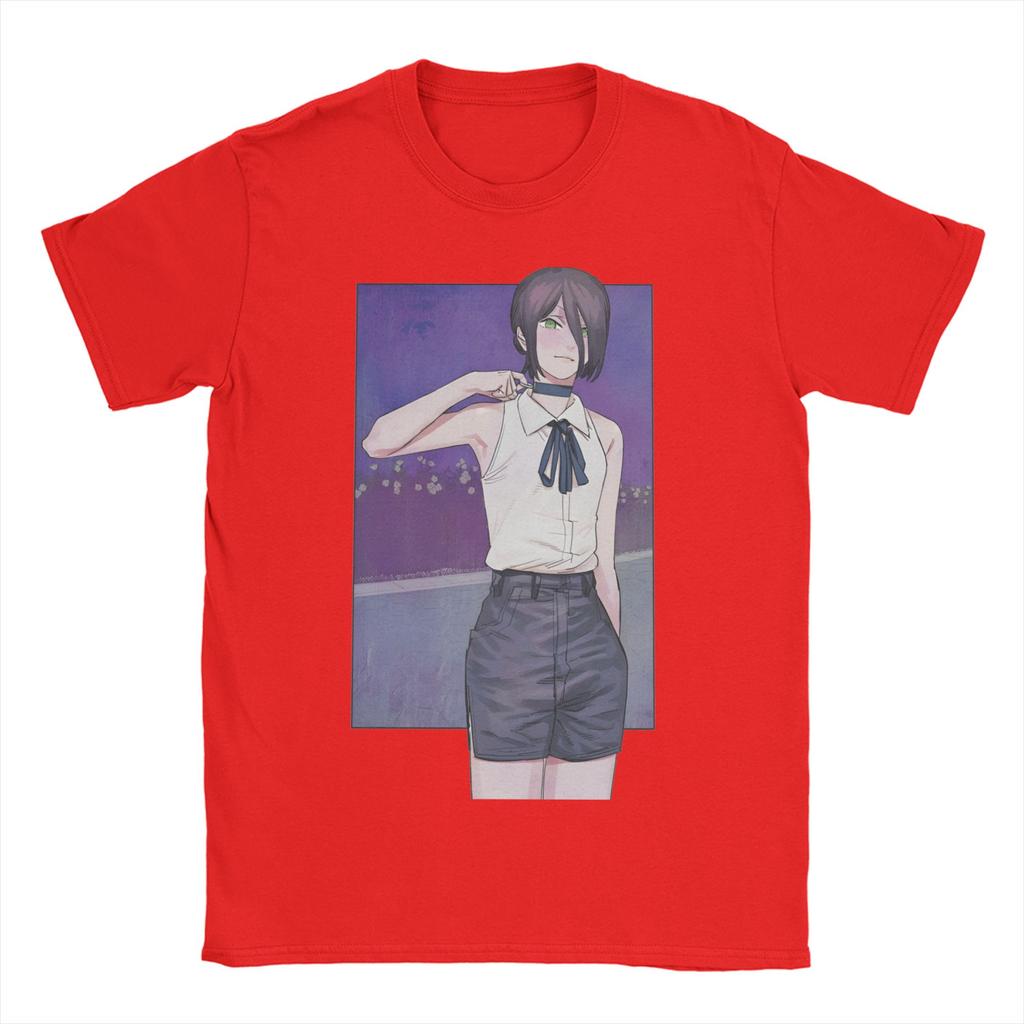 Men Women Chainsaw Man Reze Bombs Devil T Shirt Movie Pure Cotton Clothing Creative Short Sleeve O Neck Tee Shirt Summer TShirt