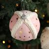 Starry Knit Christmas Ornaments Decorative Foam Balls DIY Craft Festive Tree Decor with Hanging Loop