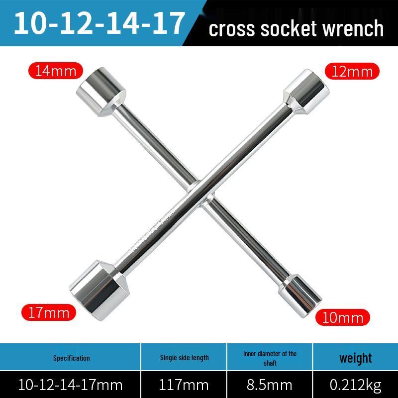 Cross Socket Wrench Set for Car Tire Removal and Repair