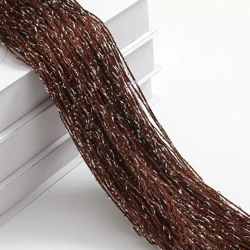 1x2m Snur sclipici Ieftin Perdele de ușă Mărgele despărțitoare de cameră Cu margini țesătură din poliester Panou fereastră 1 bucată