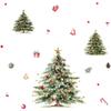 Festive Christmas Tree Toilet Sticker - Removable, Self-Adhesive Holiday Decor