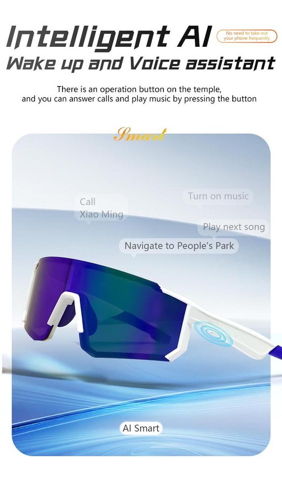 QY-pro01 Outdoor Cycling Bluetooth Music Glasses with UV Protection
