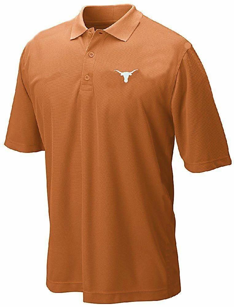 Мужская полиэстеровая синтетическая рубашка-поло Texas Longhorns Tx Оранжевый Силуэт!! S
