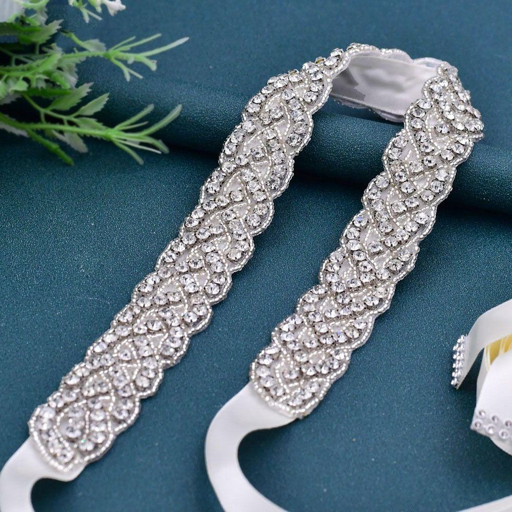Zircon Bride Belt Women Girdle Wedding Lace-up Belt Fashion Crystal Dress Belt  Gift