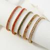 Gold-Plated Rhinestone Ladies' Bracelet - Stainless Steel Jewelry