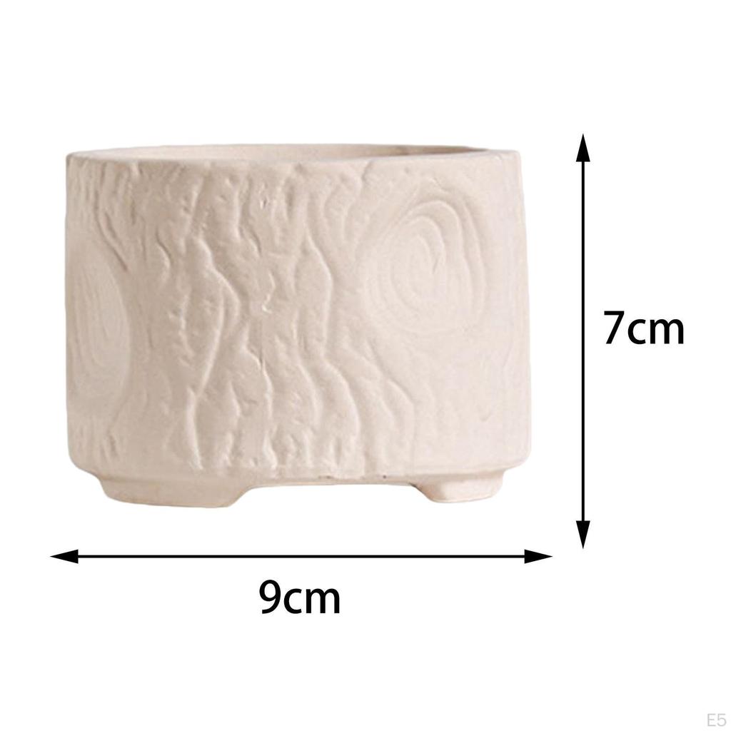 Cute Ceramic Flower Planter Pot Bonsai Container Small Ornament Vase for Home Balcony Desktop Living