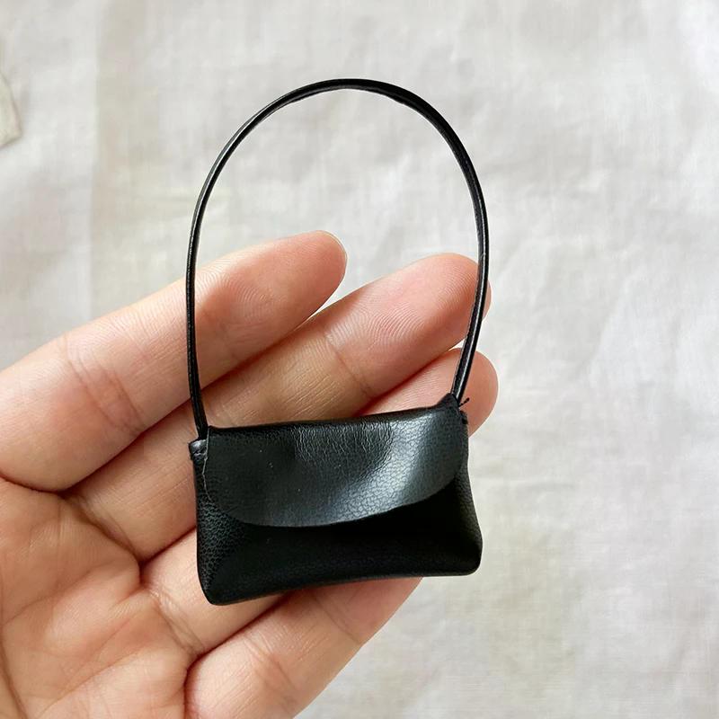 New 15-17cm Doll Handbag Lady Leather Bag PU Leather Purse Accessories Dollhouse Decoration Pretend Play Toy