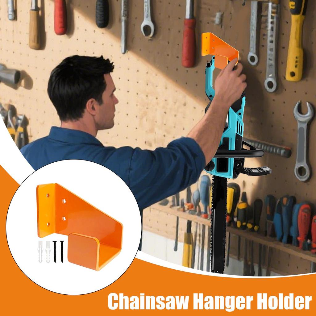 Chainsaw Wall Mount Holder Metal Heavy Duty Chainsaw Hooks Wall Mount Chainsaw Rack Heavy Duty Bracket for Garage Storage