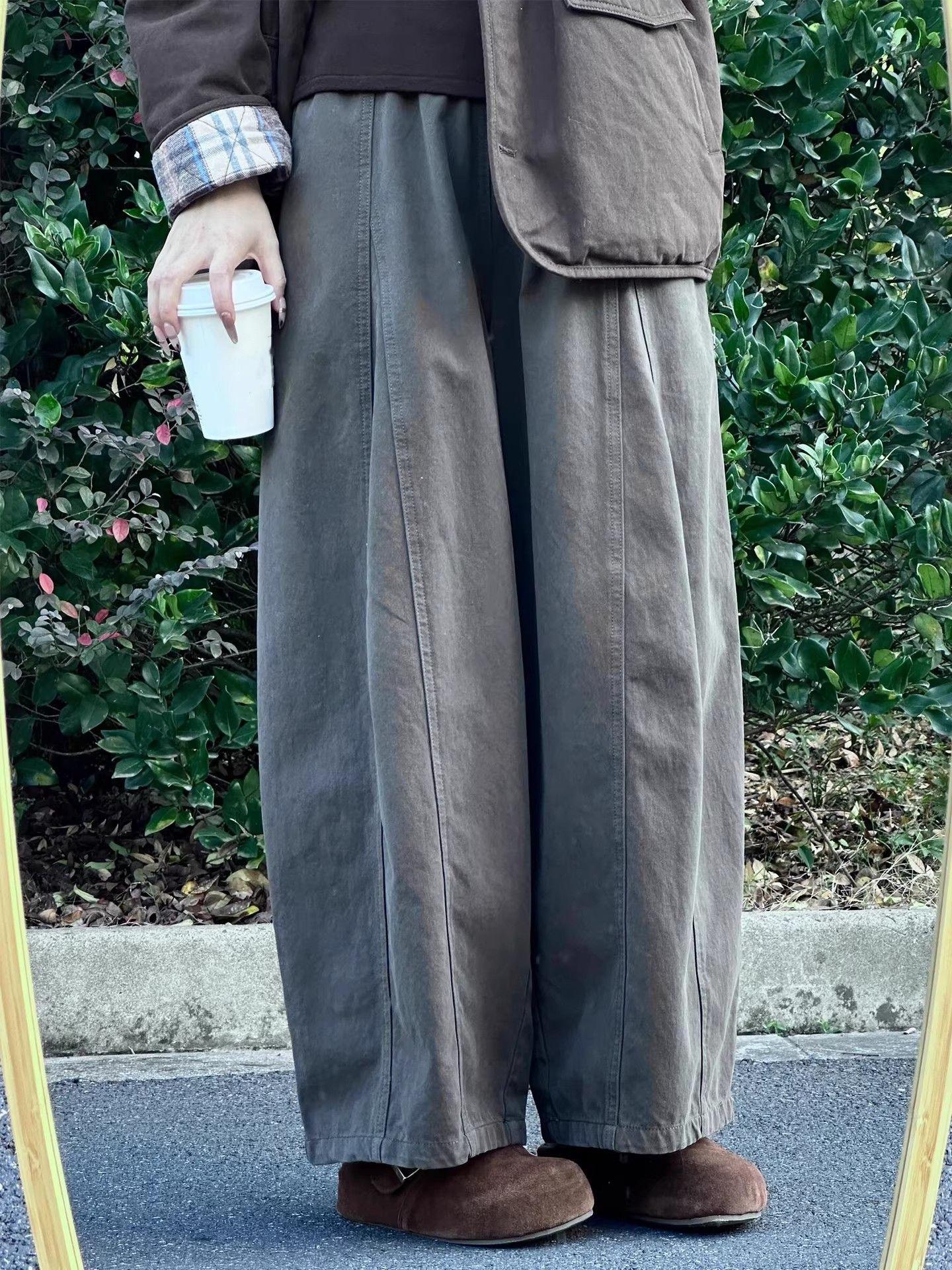3D Waist Plus Size Women s Wide-Leg Pants - High-Waist Loose Fit, Spring/Summer 2026 XXL