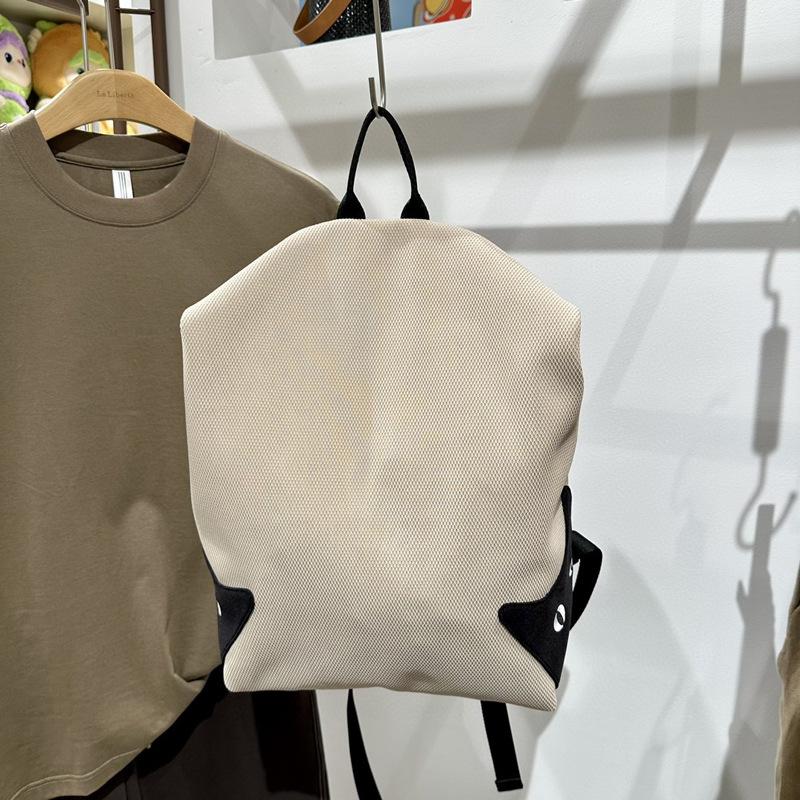 Design Sense Niche Computer Cat Outdoor Student Bag Cute Light Travel Backpack Net Cloth Bag