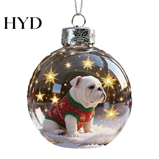 Handmade Glass Christmas Decorations Bird Acrylic Ornaments 2D Cardinals Animal Tree Elegant Decor Handcrafted Holiday Hanging for Home 3D Balls