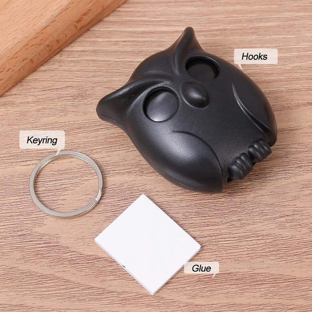 Creative Wall Mounted Owl Key Hook Will Open Eyes Magnetic Keychain Organizer Hooks Self-adhesive Hanging Rack Home Decoration