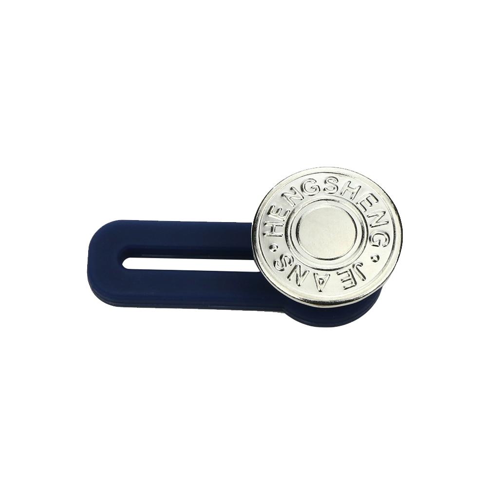 Unisex Retractable Buckles Metal Buttons Jeans Waist Extender Adjustable Disassembly Free Sewing Buttons for Clothing Jeans Pant