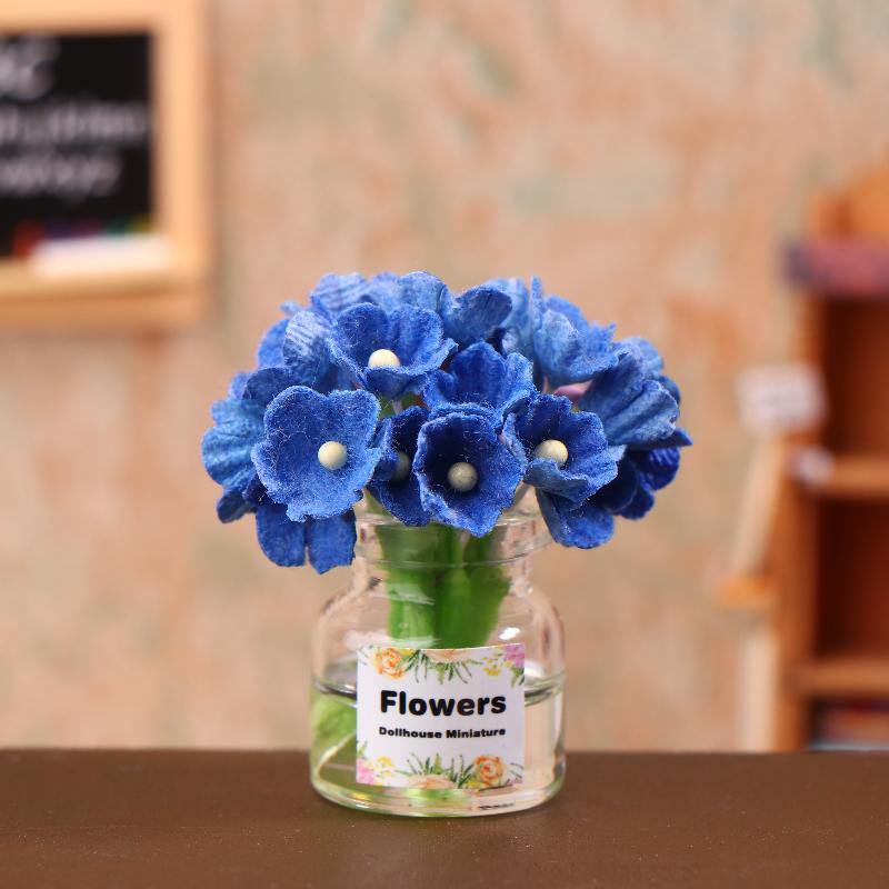 1/12 Miniature Flower Vase Model Potted Plants Decor Toy Doll Home Micro Landscape Plant Ornament Toy