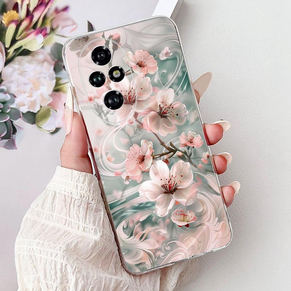 For Honor 200 Pro Honor200 Elegant Floral Butterfly Phone Case For Honor 200 200Pro Soft Silicone TPU Cases