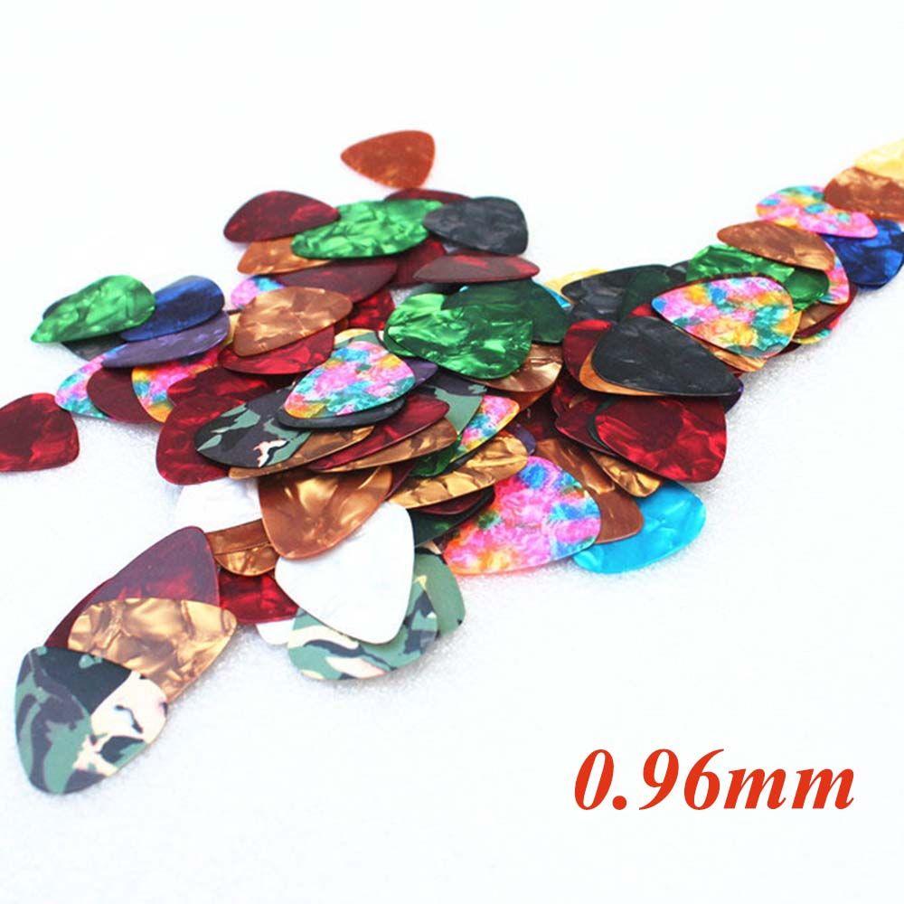 0.46mm 0.71mm 0.96mm Colorful Acoustic Fashion Ukulele Celluloid Guitar Picks Electric Plectrums