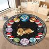 1PC Cute PokemonEevee Charizard Print Round Rug Living Room Bedroom Decor Indoor Floor Mat Decor Carpet for Teens  Adult Gifts