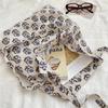 Vintage Floral Print Tote Bag Fashion Thin Style Lady Shoulder Bag Women Handbag