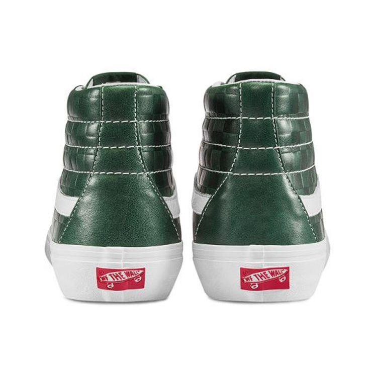 Vans Sk8 Reissue Vlt Lx High Top Skate Shoes Unisex Sneakers White Green VN0A4BVGXKV