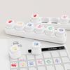1 set mini-stämplar för planerare 6 designer Självfärgande stämplar Söta plaststämplar för dagbokföring Scrapbooking Planerare DIY-hantverk